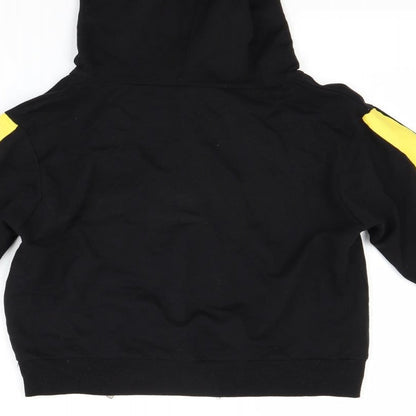 Brand and care label for sellect women’s black pullover hoodie, size UK 10