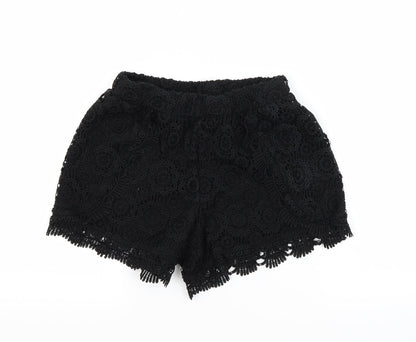 Atmosphere Womens Black Floral  Hot Pants Shorts Size 4