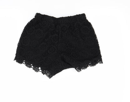 Atmosphere Womens Black Floral  Hot Pants Shorts Size 4