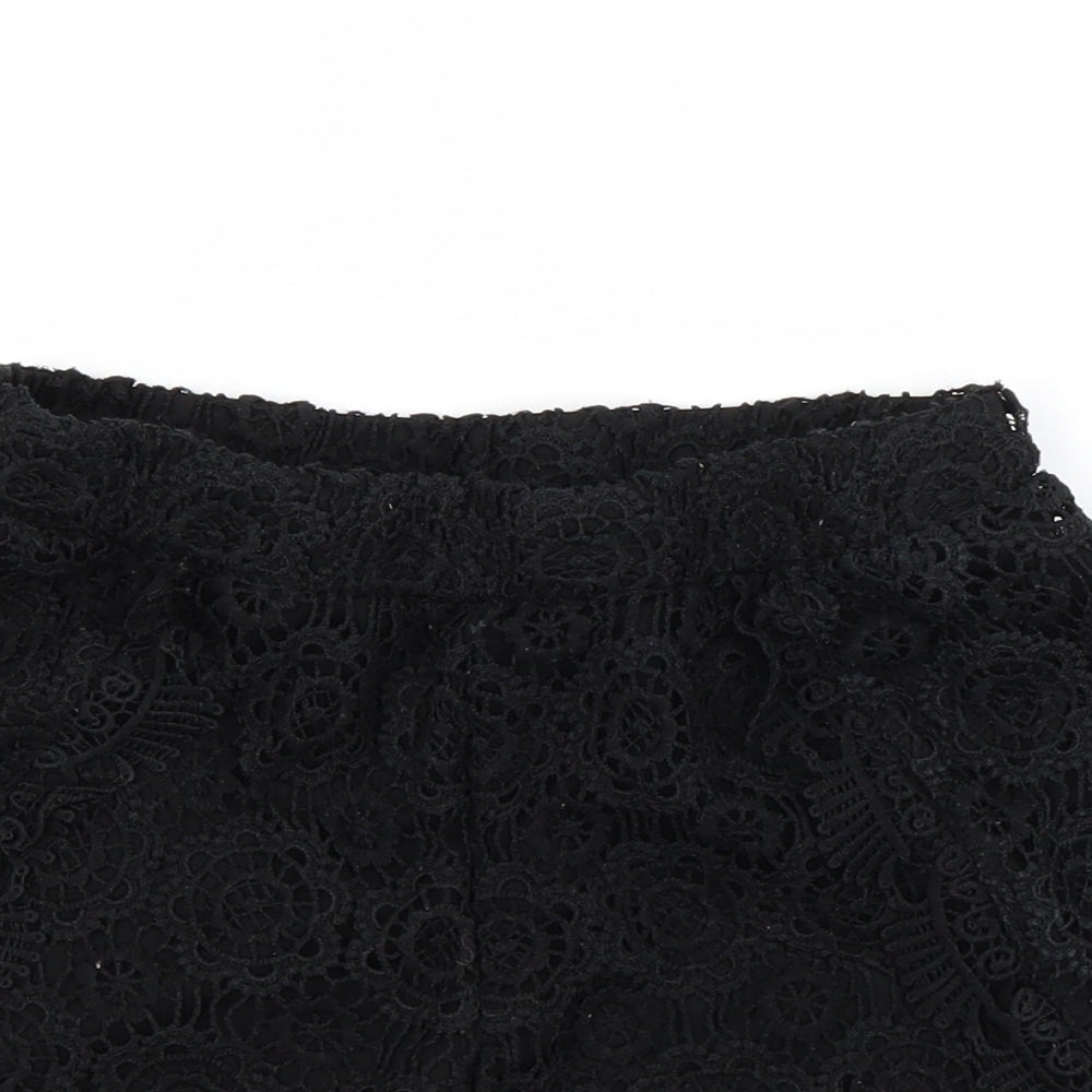 Atmosphere Womens Black Floral  Hot Pants Shorts Size 4