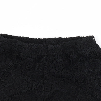 Atmosphere Womens Black Floral  Hot Pants Shorts Size 4