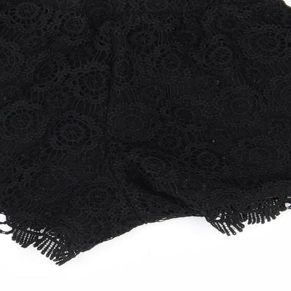Atmosphere Womens Black Floral  Hot Pants Shorts Size 4