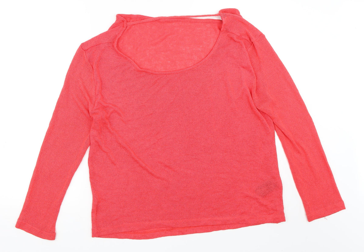 Additional front view of H&M women’s pink jumper, size L