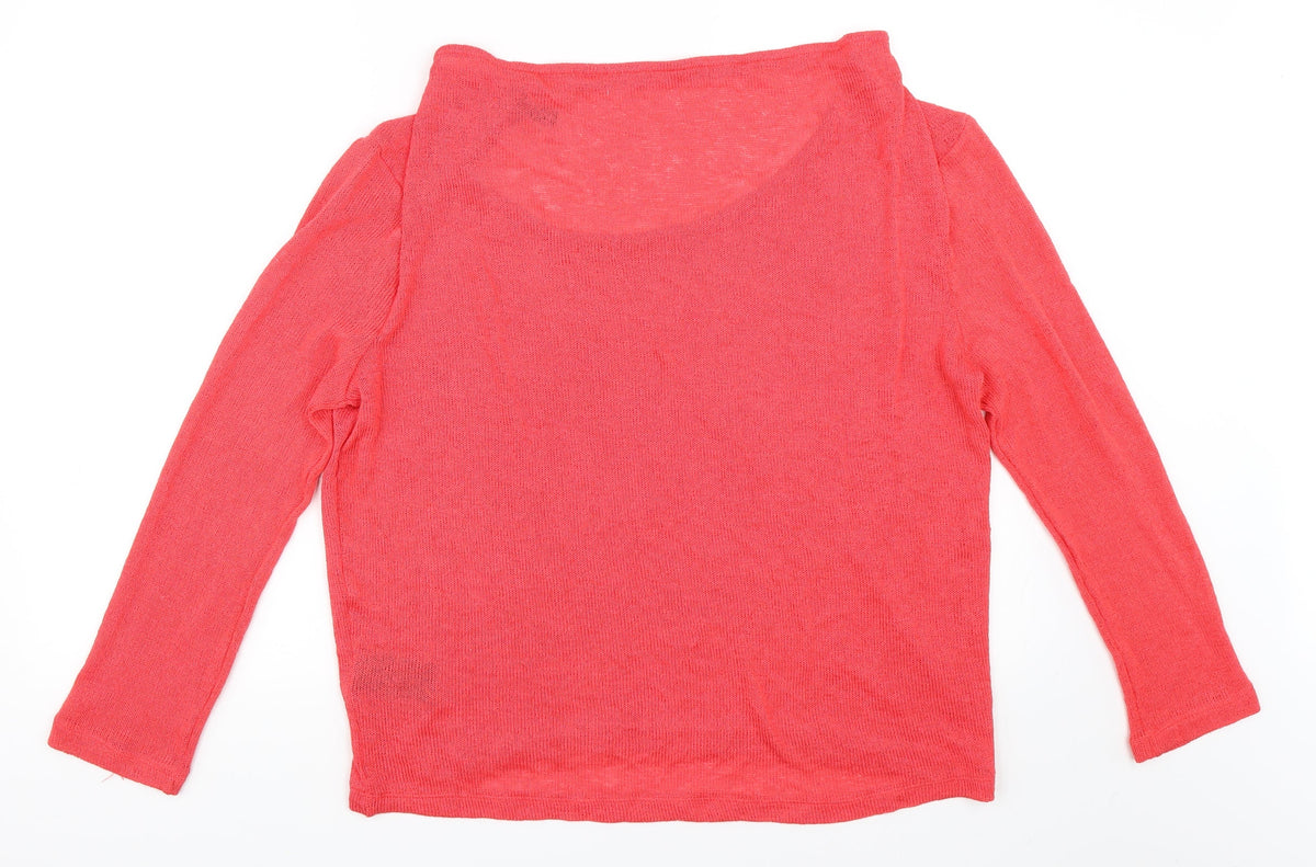 Back view of H&M women’s pink jumper, size L