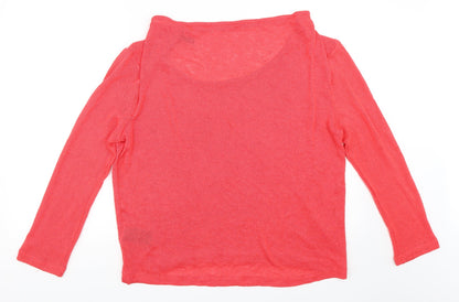 Back view of H&M women’s pink jumper, size L