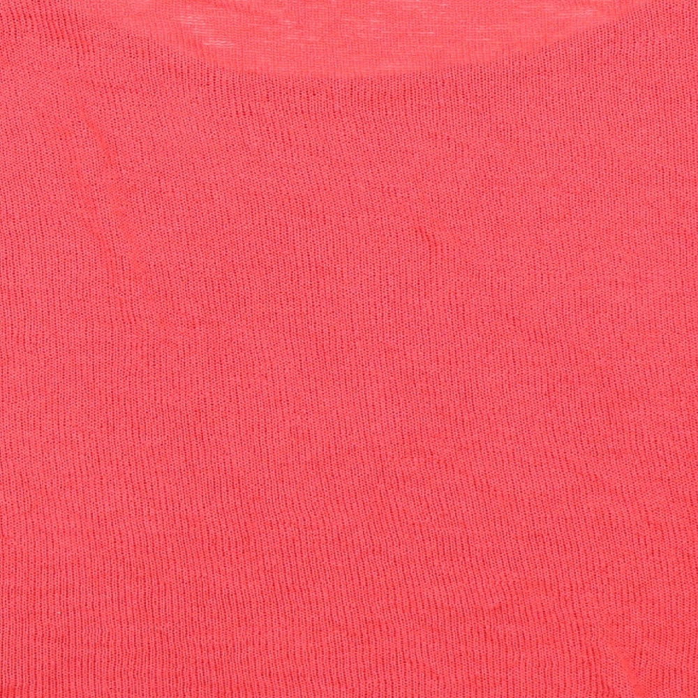 Brand and care label for H&M women’s pink jumper, size L