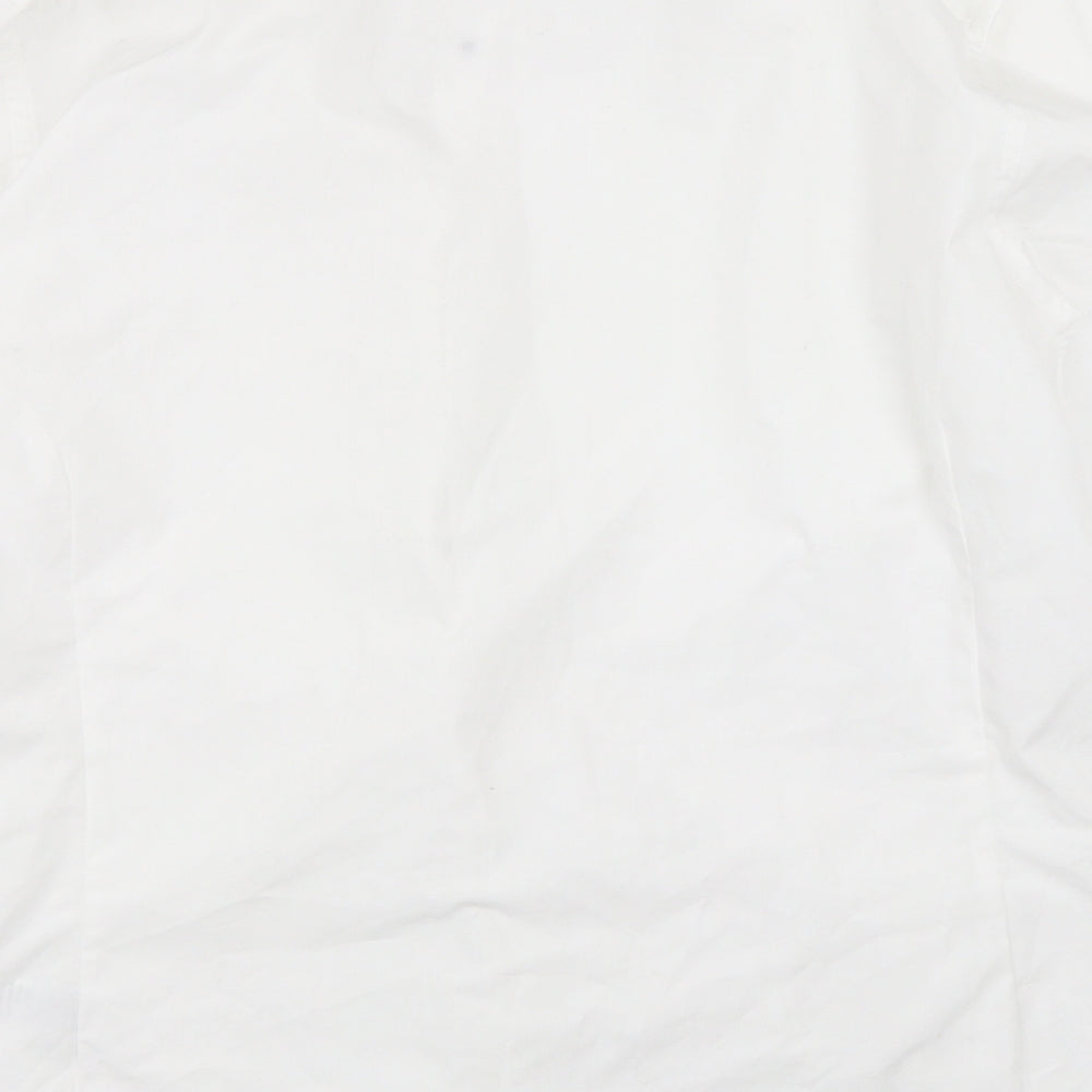Mens UK Size M New Look White  Button-Up Long Sleeve Casual Shirt