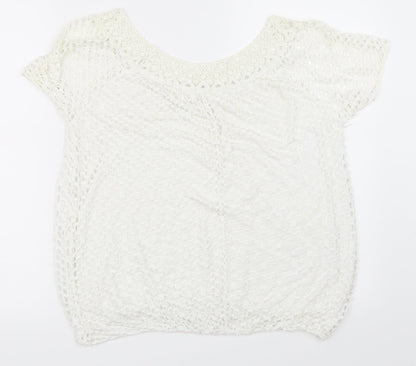 Preworn Womens White   Basic T-Shirt Size L