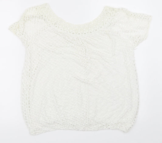 Preworn Womens White   Basic T-Shirt Size L