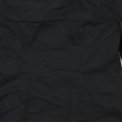 Womens UK Size 32 H&M Black Basic Button-Up