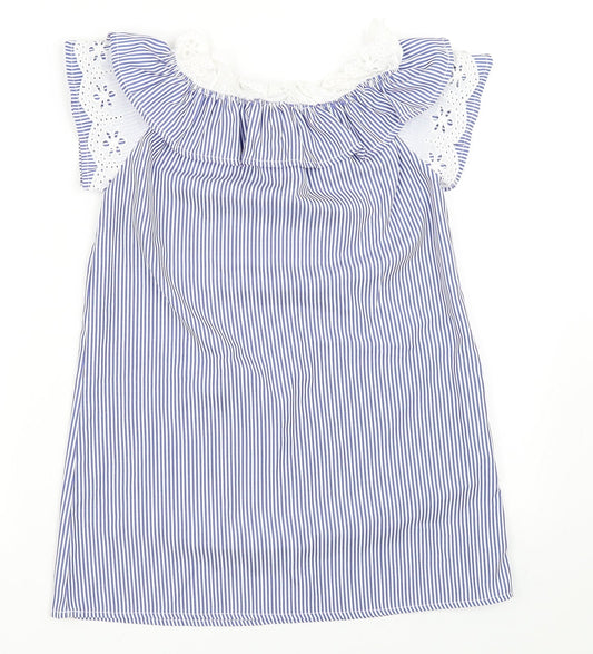 Boohoo Girls Blue Striped  Shift  Size 8 Years