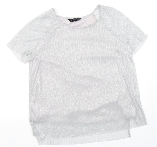 F&F Womens Silver   Basic Blouse Size 14