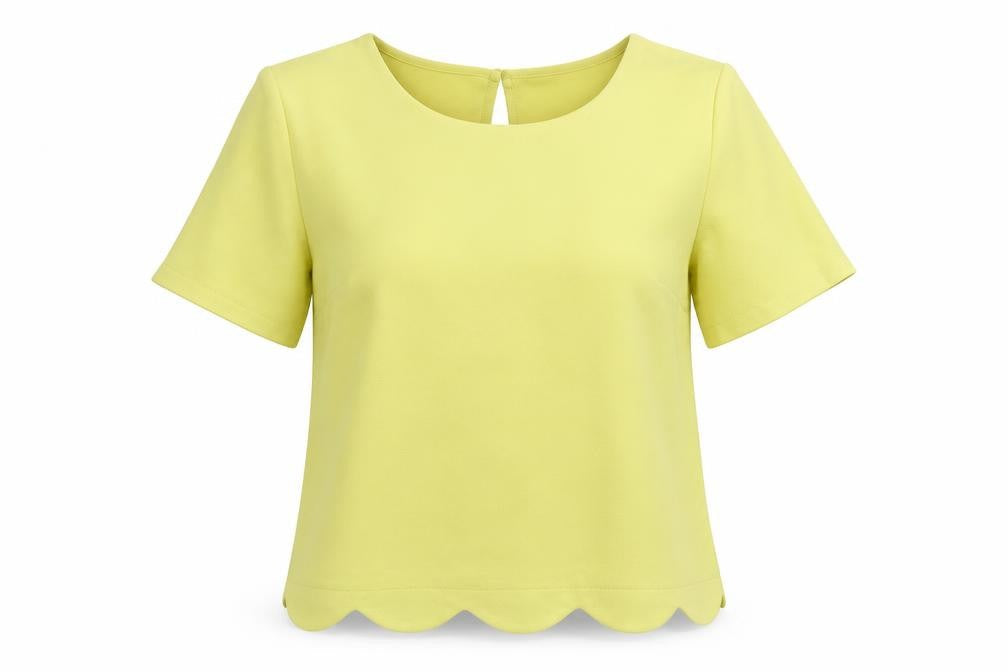 Womens UK Size 10 Atmosphere Yellow Basic Blouse