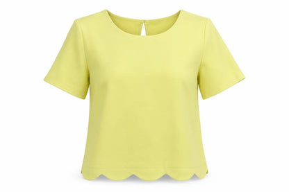 Womens UK Size 10 Atmosphere Yellow Basic Blouse