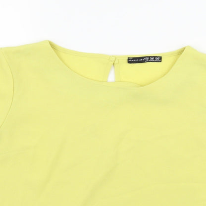 Atmosphere Womens Yellow   Basic Blouse Size 10