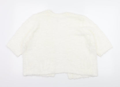 Anthology Womens White  Knit Cardigan Jumper Size 20
