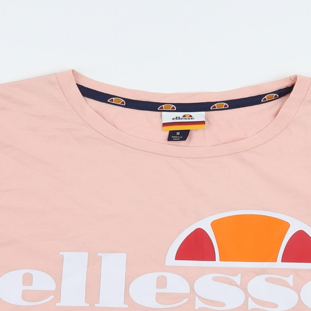 ellesse Womens Pink  Jersey Basic T-Shirt Size 8