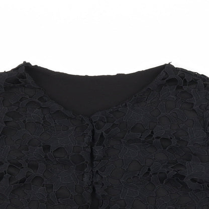 Womens UK Size M Preworn Black Jacket