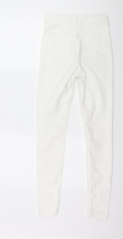 Topshop Womens White  Denim Skinny Jeans Size 28 in L32.5 in