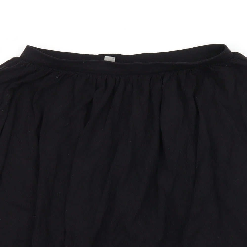 ASOS Womens Black  Jersey Flare Skirt Size 6