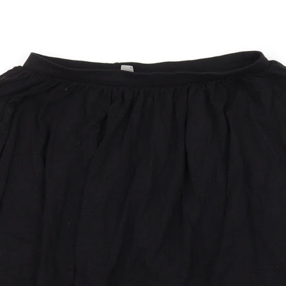 ASOS Womens Black  Jersey Flare Skirt Size 6