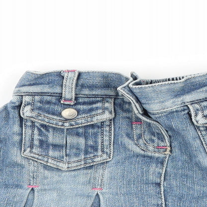 NEXT Girls Blue Ombré Denim Flare Set Size 6-9 Months