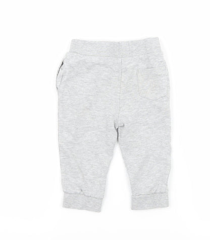 Juicy Couture Girls Grey Geometric Jersey Jogger Trousers Size 12 Months  - Juicy