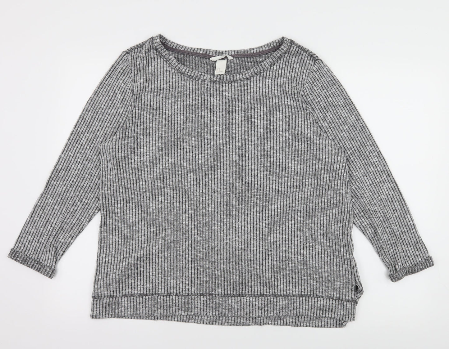 H&M Womens Grey  Jersey Pullover Sweatshirt Size M