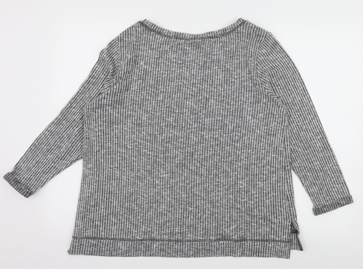 H&M Womens Grey  Jersey Pullover Sweatshirt Size M