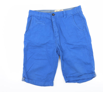 Tokyo Laundry Mens Blue  Denim Bermuda Shorts Size M