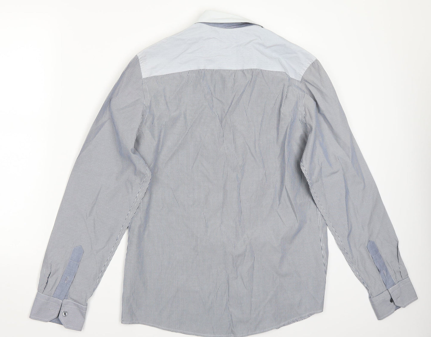 Riverisland Mens Blue Striped   Button-Up Size M