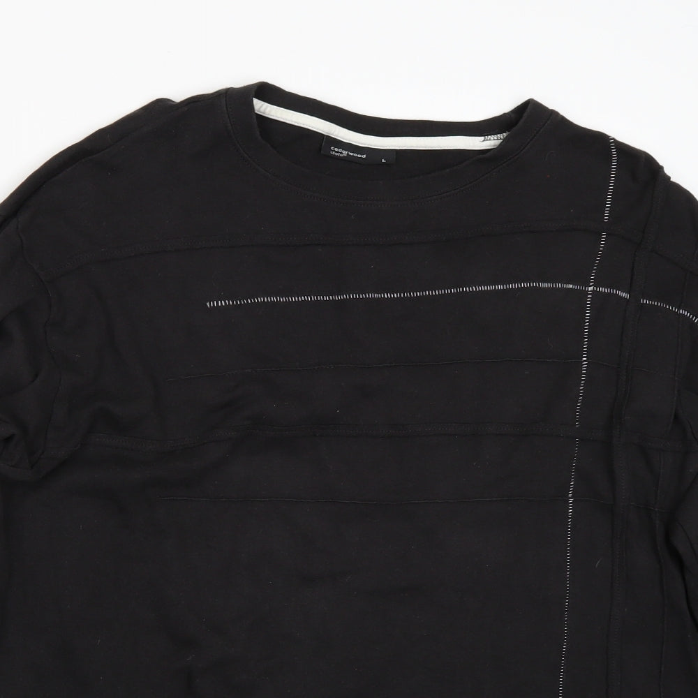Cedar Wood State Mens Black   Pullover Jumper Size L