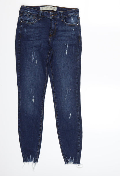 Denim & Co. Womens Blue   Cropped Jeans Size 8 L26 in
