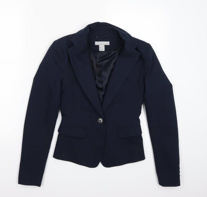 H&M Womens Blue   Jacket Suit Jacket Size 4