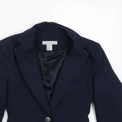 H&M Womens Blue   Jacket Suit Jacket Size 4