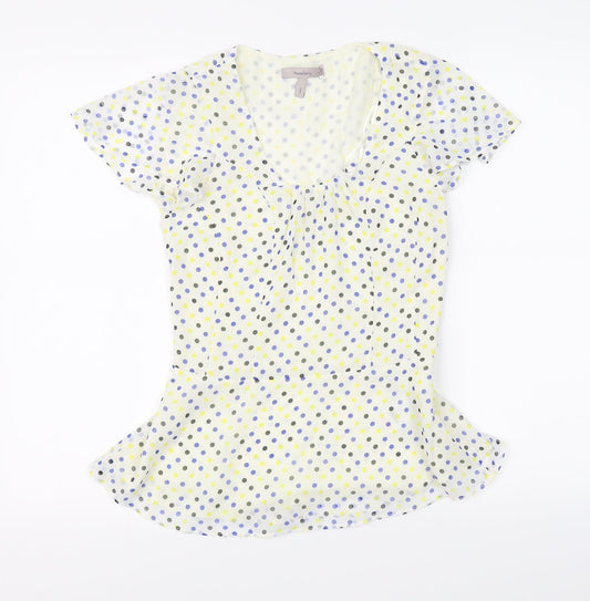 Womens UK Size 8 Pepperberry Ivory Basic Blouse