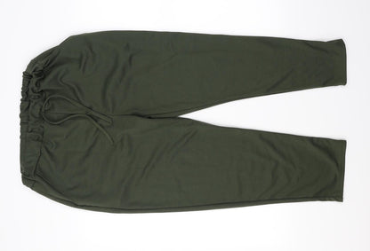 Womens UK Size 26 in Preworn Regular Fit Jogger Green Trousers