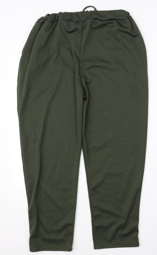 Womens UK Size 26 in Preworn Regular Fit Jogger Green Trousers