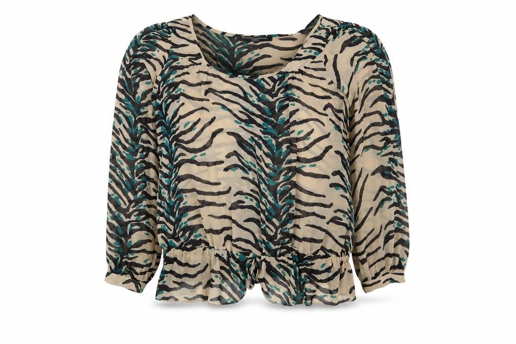 Womens UK Size 14 Preworn Beige Basic Blouse