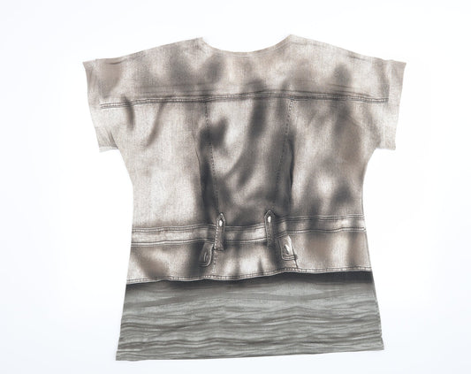 Preworn Mens Brown    T-Shirt Size S