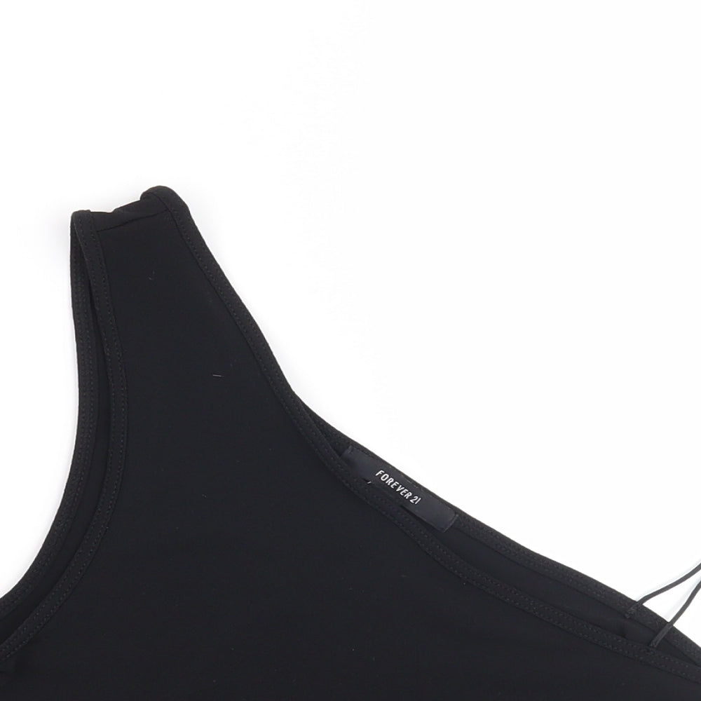 FOREVER 21 Womens Black   Cropped Blouse Size M