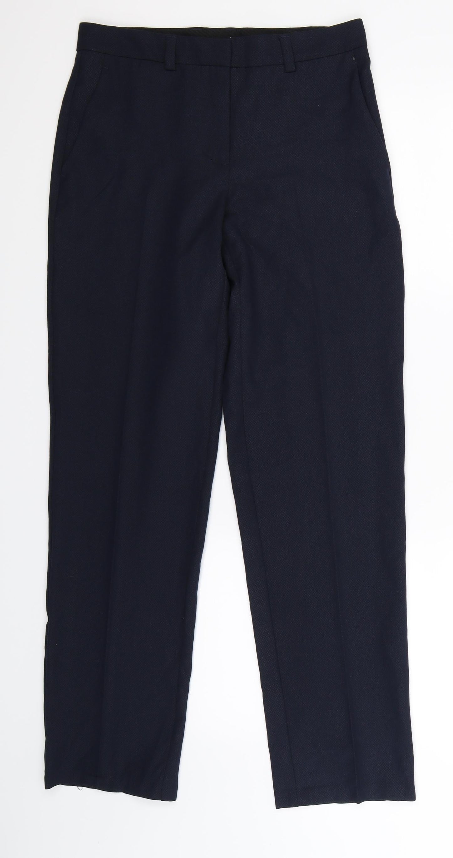 Womens UK Size 8 Preworn Slim Fit Dress Pants Blue Trousers