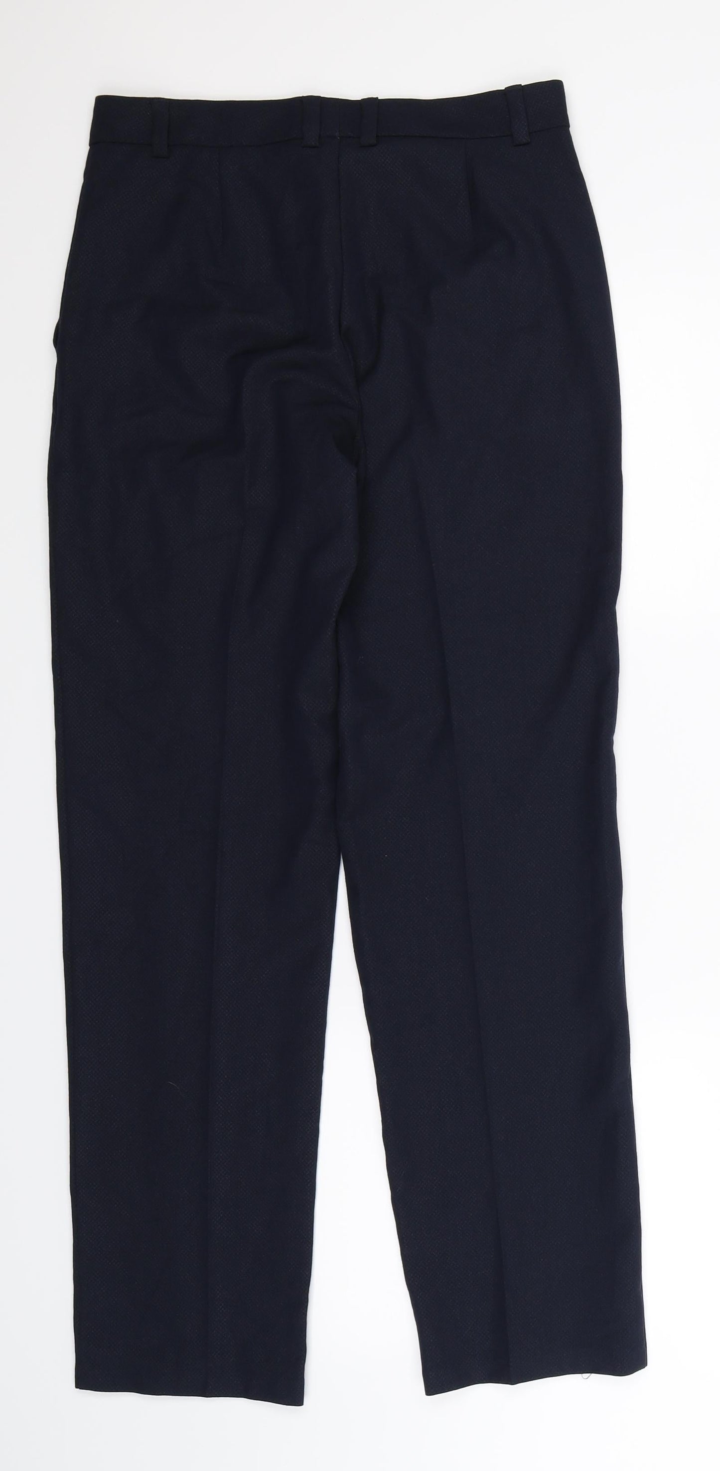 Womens UK Size 8 Preworn Slim Fit Dress Pants Blue Trousers