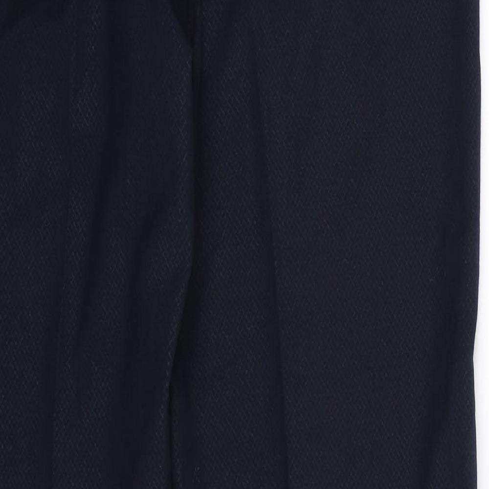 Womens UK Size 8 Preworn Slim Fit Dress Pants Blue Trousers