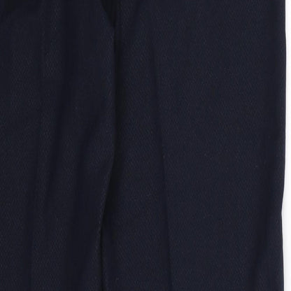 Womens UK Size 8 Preworn Slim Fit Dress Pants Blue Trousers