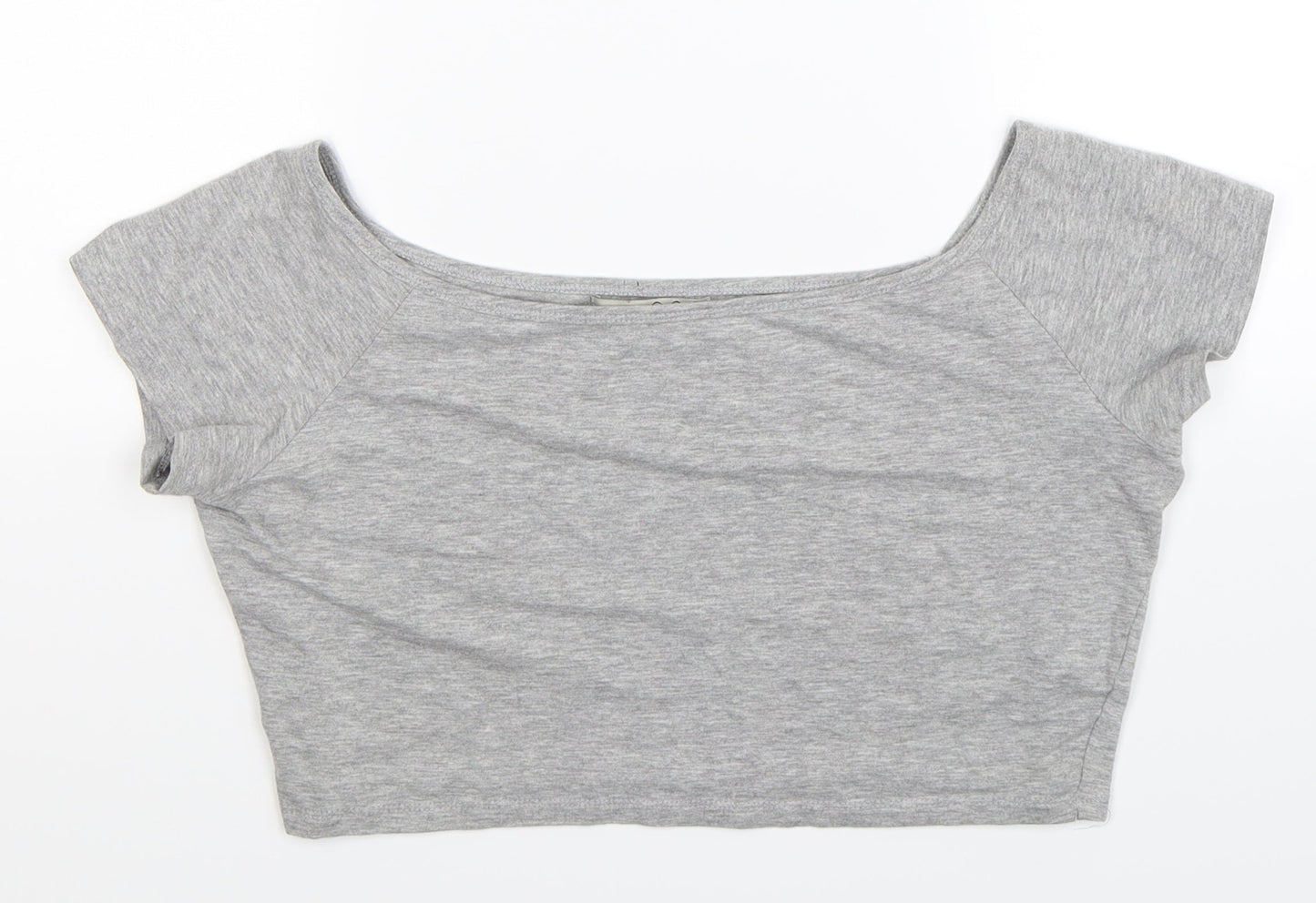 Womens UK Size 16 Atmosphere Grey Cropped T-Shirt