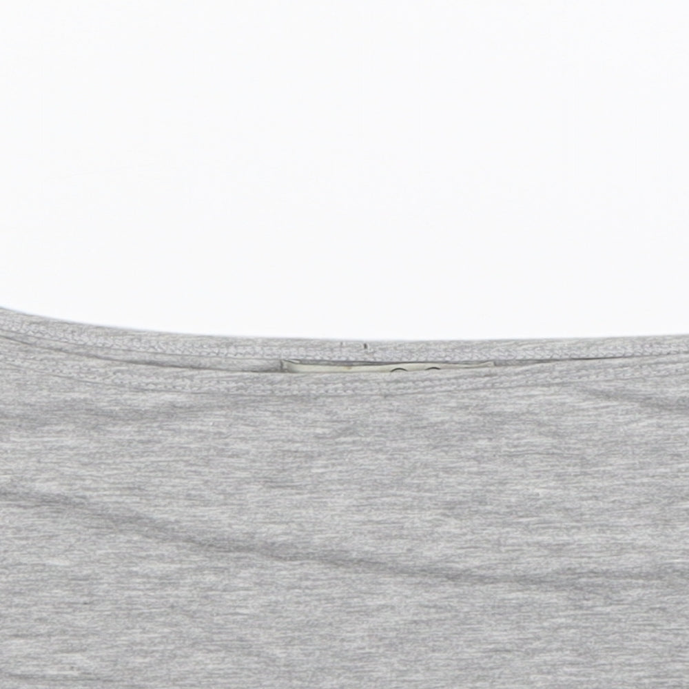 Womens UK Size 16 Atmosphere Grey Cropped T-Shirt