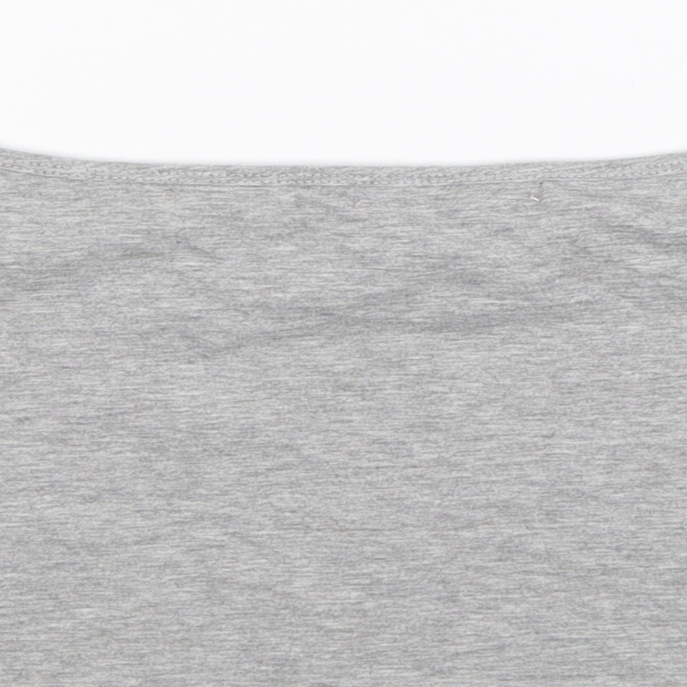 Womens UK Size 16 Atmosphere Grey Cropped T-Shirt