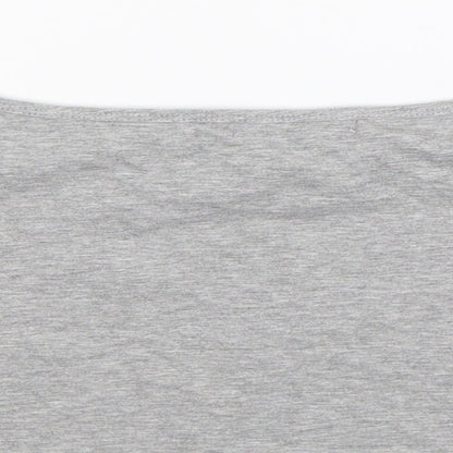 Womens UK Size 16 Atmosphere Grey Cropped T-Shirt