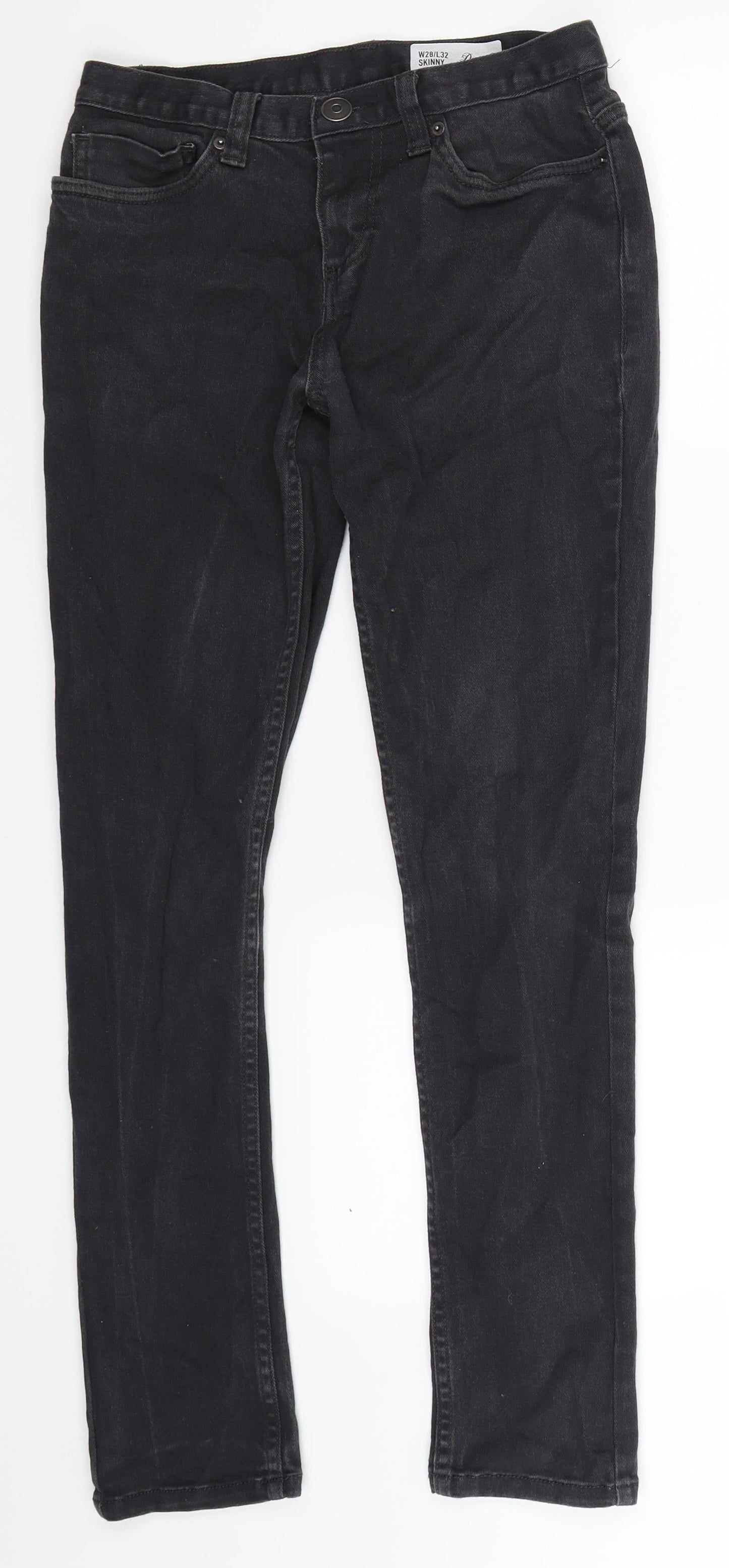 Denim Co Mens Black  Denim Skinny Jeans Size 28 L32 in